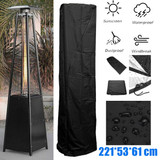 Outdoor Fire Pit Cover Black Outdoor Waterproof Dust-Proof Patio Heater Cover Protection for Garden Backyard