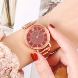 Luxury Diamond Rose Gold Ladies Wrist Watch Magnetic Women Bracelet Luxury Diamond Rose Gold Ladies Wrist Watch Magnetic Women Bracelet