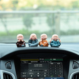 Car Ornaments 4Pcs/set Resin Bobble Heads Monks Buddha Figure Car Ornaments 4Pcs/set Resin Bobble Heads Monks Buddha Figure