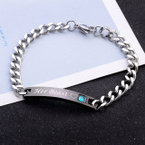 Women Silver Color Rose Gold Crystal Heart Charm Bracelet