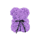25cm Teddy Bear Rose with Box Heart Red Flower Artificial