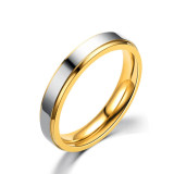 Stainless Steel Wedding Ring Simple Design Couple