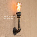 Vintage Steam punk Loft Industrial Water pipe wall lamps