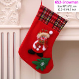 Santa Snowman Pendant Christmas Ornaments New Year Socks