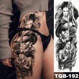 Large Arm Sleeve Tattoo Lion Crown King Rose Waterproof Temporary Tatoo Sticker Wild Wolf Tiger Men Full Skull Totem Tatto