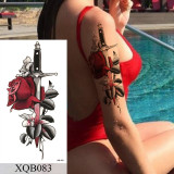 Waterproof Temporary Tattoo Sticker Flower Rose Flash Tattoos