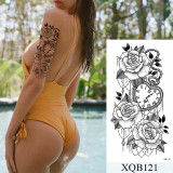 Waterproof Temporary Tattoo Sticker Flower Rose Flash Tattoos