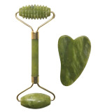 Natural Jade Roller Facial Massager Real Stone Face Roller Guasha Massage