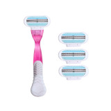 1 Razor Handle 4 Razor Blades Manual Shaving Women Razors