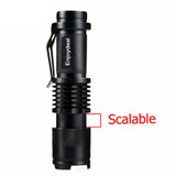 New Mini Flashlight LED Torch Adjustable Zoom Focus Torch Lamp Penlight Waterproof