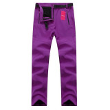 Women Waterproof Thick Warm Fleece Softshell Pants