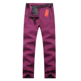 Women Waterproof Thick Warm Fleece Softshell Pants