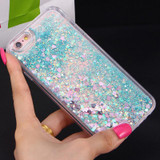 Love Heart Glitter Dynamic Liquid Cases For iPhone