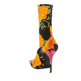Fashion Floral Print Stiletto Heel Ankle Boot