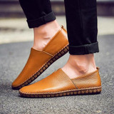 Big Size Shoes -  Slip-On Men's Boat Shoes