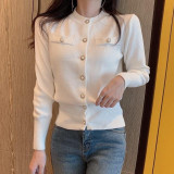 Fashion Women Cardigan Sweater Spring Knitted Long Sleeve Short Coat Fashion Women Cardigan Sweater Spring Knitted Long Sleeve Short Coat