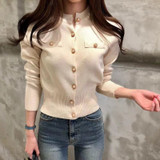 Fashion Women Cardigan Sweater Spring Knitted Long Sleeve Short Coat Fashion Women Cardigan Sweater Spring Knitted Long Sleeve Short Coat