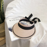 Summer Sunscreen Straw Visor Hat Outing Empty Top Recreational