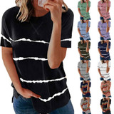 Fashion Women's T-Shirt New Oversized T Shirt Women Striped T-Shirt