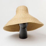 Women Summer Hat Floppy Natural Raffia Straw Hat