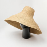 Women Summer Hat Floppy Natural Raffia Straw Hat