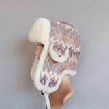 Winter Bomber Hat for Women Faux Fur Russian Hat