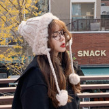 Women Bomber Hat Autumn Winter Ear Protection Warm Thick