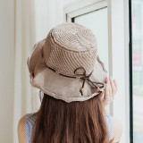 Summer New Visor Women's sunscreen Visor Knitting fisherman hat