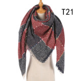 New Winter Knitted Scarf Cashmere Pashmina Women Warm Neck Scarves Shawls