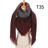 New Winter Knitted Scarf Cashmere Pashmina Women Warm Neck Scarves Shawls