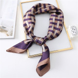 New Design Women Silk Scarf Square Neck Shawls Foulard Lady Pashmina