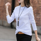 Winter Tshirt Female Long Sleeve T-Shirt Cotton Korean Clothes Tee Shirt Femme