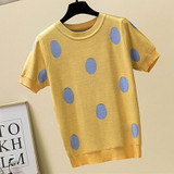 T Shirt Women Tshirt Knitted Cotton Summer Casual T-Shirt Korea Clothes Tee
