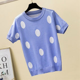 T Shirt Women Tshirt Knitted Cotton Summer Casual T-Shirt Korea Clothes Tee