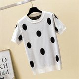 T Shirt Women Tshirt Knitted Cotton Summer Casual T-Shirt Korea Clothes Tee