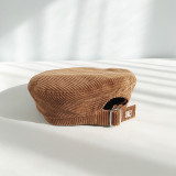 Corduroy Beret Hats Women Girl's Vintage Artist Painter Hat Corduroy Beret Hats Women Girl's Vintage Artist Painter Hat