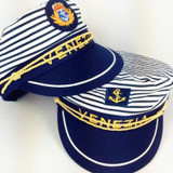 New striped navy military hat cap fashion flat sailor captain hat