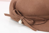 Lady Fedoras Wool Hat Girls Fashion Students Leisure Warm Cap Female