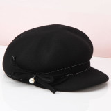 Lady Fedoras Wool Hat Girls Fashion Students Leisure Warm Cap Female