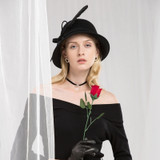 Hat Girls Elegant Woolen Cap Female Autumn Winters Fedoras Hats