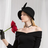 Hat Girls Elegant Woolen Cap Female Autumn Winters Fedoras Hats