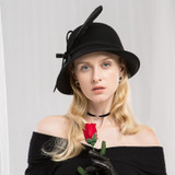 Hat Girls Elegant Woolen Cap Female Autumn Winters Fedoras Hats