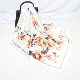 Hijab Scarf For Women Floral Print Kerchief Silk Satin Hair Handkerchief Scarfs