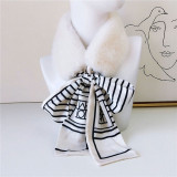 New Elegant Winter Warm Faux Rabbit Fur Collar Scarf Shawl Wrap Women Black