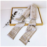 New Elegant Winter Warm Faux Rabbit Fur Collar Scarf Shawl Wrap Women Black