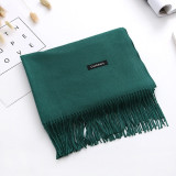 Luxury Solid Women Scarf Winter Cashmere Pashmina Shawls Warm Lady Blanket Wraps