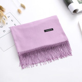 Luxury Solid Women Scarf Winter Cashmere Pashmina Shawls Warm Lady Blanket Wraps