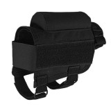 Adjustable Outdoor Tactical Butt Stock Rifle Cheek Rest Pouch Bullet Holder