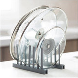 Kitchen Organizer Rack Stainless Steel Spoon Holder Pot Lid Shelf