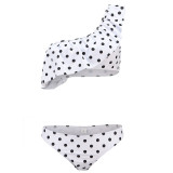 One Shoulder Swimsuit Ruffle Swimwear Women Sexy Bikinis